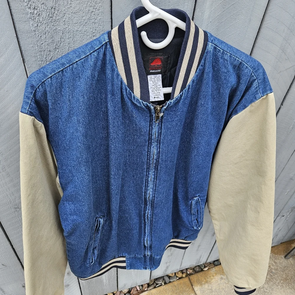 New Vintage Red Kap Made In Usa Inner Quilting Denim Bomber Jacket - Picture 3 of 7